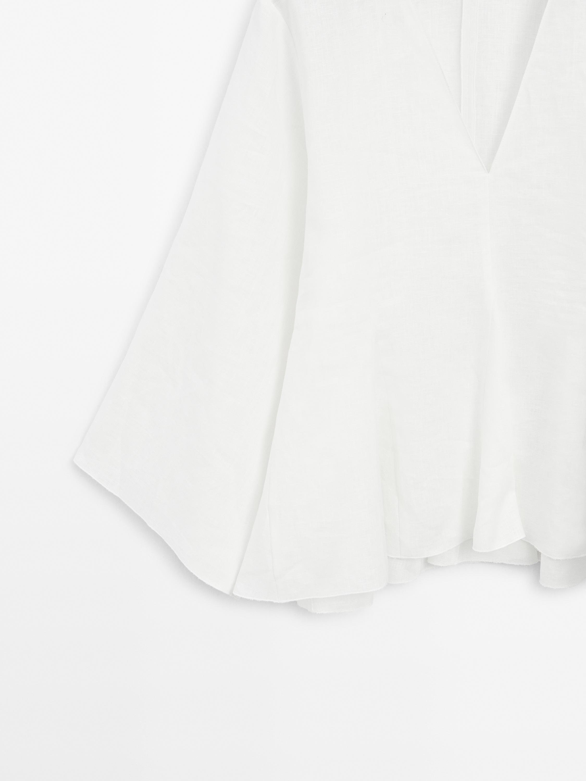 Chemisier avec godets 100 % lin - STUDIO